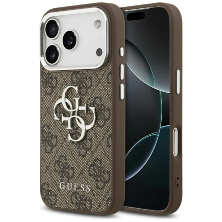 GUESS ETUI CASE DO IPHONE 17 PRO GRANULOWANE LOGO 4G Z LOGO DESIGN