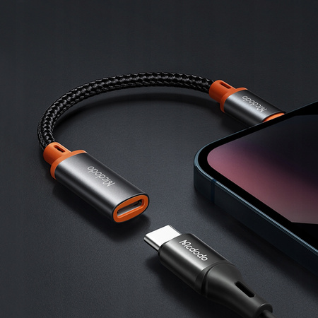 Mcdodo phone adapter, for iPhone, USB-C, silver