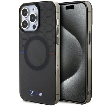 Etui BMW Pattern MagSafe na iPhone 15 Pro Max - szare