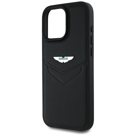 Etui Aston Martin HC Leather Victory     Design do iPhone 16 Pro Max czarny
