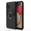 Ring Armor pancerne hybrydowe etui pokrowiec + magnetyczny uchwyt Samsung Galaxy A03s (166,5) czarny