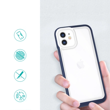 HURTEL ETUI POKROWIEC DO IPHONE 12 3IN1 Z RAMKĄ OCHRONA PRZED ZARYSOWANIAMI