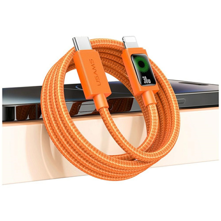 Kabel USAMS SJ774 PD 30W USB-C/Lightning 1.2m pomarańczowy