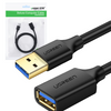 Ugreen kabel przewód przedłużacz przejściówka USB 3.0 (żeński) - USB 3.0 (męski) 1m czarny (10368)