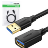 Ugreen kabel przewód przedłużacz przejściówka USB 3.0 (żeński) - USB 3.0 (męski) 2 m czarny (US129 10373)