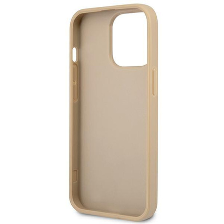 Guess GUHCP13LPSATLE iPhone 13 Pro / 13 6,1" beżowy/beige hardcase SaffianoTriangle Logo
