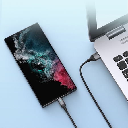 Joyroom kabel USB - USB C 3A do szybkiego ładowania i transferu danych A10 Series 1,2 m czarny (S-UC027A10)