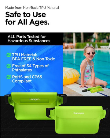 SPIGEN A620 UNIVERSAL WATERPROOF WAIST BAG 2-PACK CACTUS GREEN