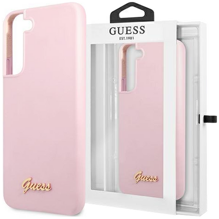 Guess GUHCS22MLSLMGLA S22+ S906 lawenda/lavender hardcase Silicone Script Metal Logo