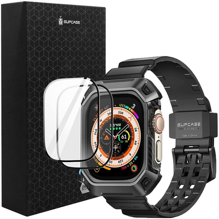 SUPCASE UNICORN BEETLE PRO & TEMPERED GLASS APPLE WATCH ULTRA (49 MM) BLACK