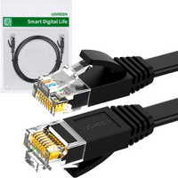 Ugreen płaski kabel sieciowy LAN Ethernet Cat. 6 0,5m czarny (NW102)