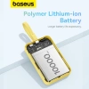 Powerbank Baseus Magnetic Mini MagSafe 10000mAh 30W z wbudowanym kablem USB-C - żółty + kabel Baseus Simple Series USB-C - USB-C 60W 0.3m