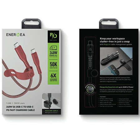ENERGEA KABEL USB-C DO USB-C 1.5M 240W 5A PD FAST CHARGE SZYBKIE ŁADOWANIE