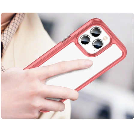 HURTEL POKROWIEC SZTYWNY DO IPHONE 14 PRO MAX OUTER SPACE Z ŻELOWĄ RAMKĄ