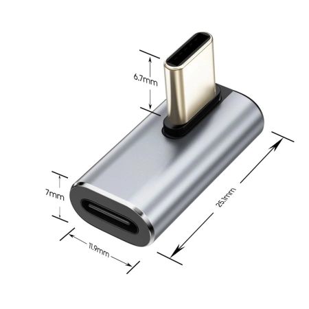 TECH-PROTECT ADAPTER KĄTOWY USB-C DO TELEFONÓW LAPTOPÓW 3.1 ULTRABOOST