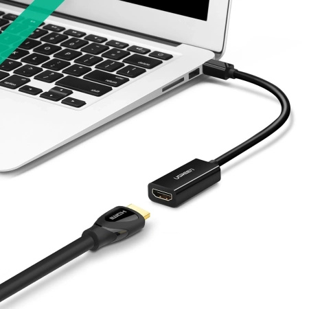 UGREEN ADAPTER MINI DISPLAYPORT DO HDMI Z ROZDZIELCZOŚCIĄ FHD 1080P I AUDIO