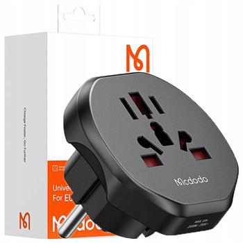 MCDODO ADAPTER PODRÓŻNY PRZEJŚCIÓWKA ANGIELSKA WTYCZKA EU DO USA EU US UK