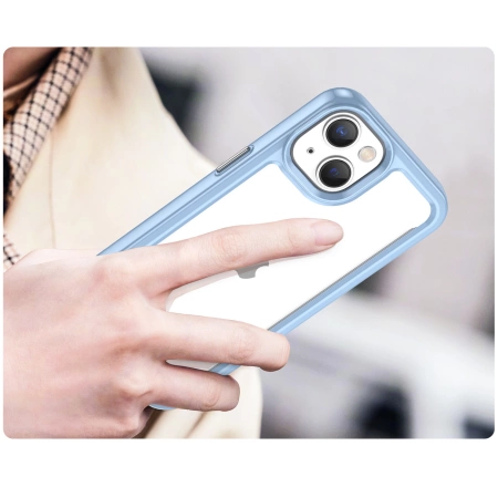 HURTEL ETUI OUTER SPACE DO IPHONE 14 PLUS POKROWIEC OCHRONNY Z ŻELOWĄ RAMKĄ