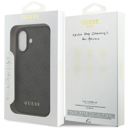 GUESS ETUI 4G CLASSIC DO IPHONE 17 POKROWIEC Z LOGO I LUKSUSOWA