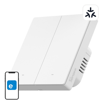 SONOFF INTELIGENTNY PRZEŁĄCZNIK WIFI 2 KANAŁY DO DOMU I SMART HOME Z MATTER