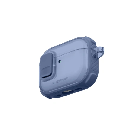 Etui AMAZINGTHING Titan Pro Mag Case Clear do AirPods Pro 3 - niebieskie