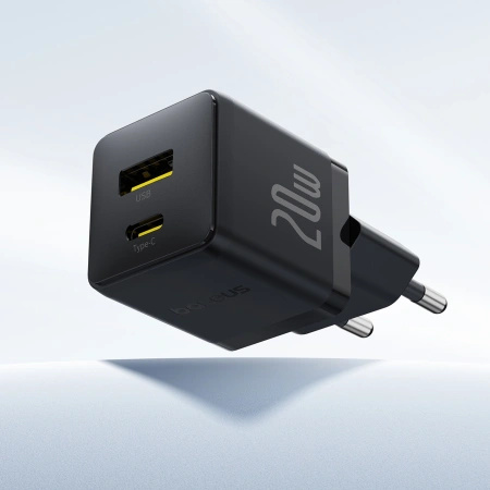 BASEUS ŁADOWARKA SIECIOWA 20W USB-C USB-A DO TELEFONÓW I URZĄDZEŃ SZYBKIE