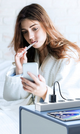 MCDODO SZYBKA ŁADOWARKA SIECIOWA DO TELEFONU ZASILACZ 2X USB USB-C 33W GAN