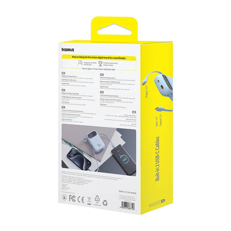 BASEUS POWERBANK QPOW 2 10000MAH 30W 2XUSB-C DO TELEFONÓW SZYBKIE ŁADOWANIE