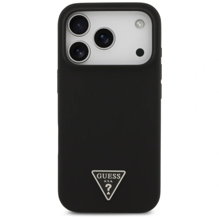 GUESS ETUI SILICONE TRIANGLE LOGO MAGSAFE DO IPHONE 17 PRO OCHRONA Z LOGO