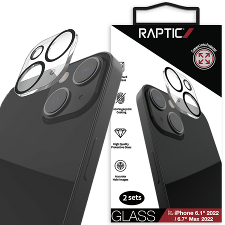 Raptic X-Doria Camera Protector Glass 2x szkło hartowane iPhone 14 na aparat kamerę obiektyw