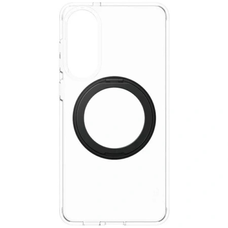 Etui CARE by PanzerGlass Feature Black Kickstand & QI na Samsung Galaxy S25 Edge - przezroczyste