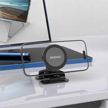 Uchwyt samochdowy Dudao F25 kompatybilny z MagSafe na deskę rozdzielczą lub szybę - czarny