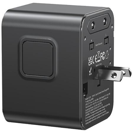 USAMS ŁADOWARKA SIECIOWA TRAVEL ADAPTER 17W DO US/AU/EU/UK Z USB-C USB-A