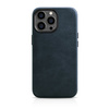 iCarer Oil Wax Premium Leather Case skórzane etui iPhone 14 Pro magnetyczne z MagSafe ciemnoniebieski (WMI14220702-BU)