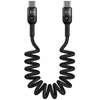 Mcdodo Omega Phone Cable Spring Fast LED USB Type-C PD 1.8m Black