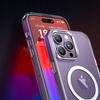 MCDODO MAGNETIC CASE CLEAR CASE REINFORCED FOR MAGSAFE IPHONE 15 PURPLE