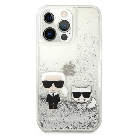KARL LAGERFELD POKROWIEC DO IPHONE 13 PRO MAX LIQUID GLITTER KARL&CHOUPETTE