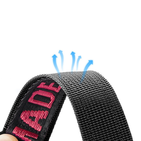 Dux Ducis Strap (Outdoor Version) pasek Apple Watch Ultra, SE, 8, 7, 6, 5, 4, 3, 2, 1 (49, 45, 44, 42 mm) nylonowa opaska bransoleta czarno-czerwony