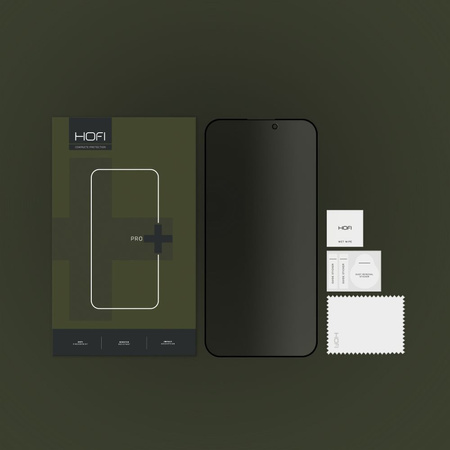 HOFI SZKŁO PRYWATYZUJĄCE ANTI SPY GLASS PRO+ DO IPHONE 15 PRO EKRAN PRIVACY