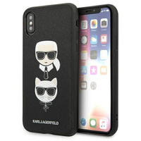 Karl Lagerfeld KLHCPXSAKICKCBK iPhone X/XS czarny/black hardcase Saffiano Karl&Choupette Head