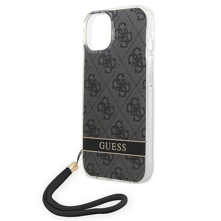 Guess GUOHCP14MH4STK iPhone 14 Plus 6,7" czarny/black hardcase 4G Print Strap