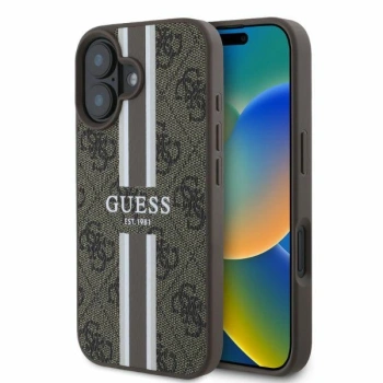 GUESS ETUI HARDCASE 4G PRINTED STRIPES DO MAGSAFE DO IPHONE 16 6.1