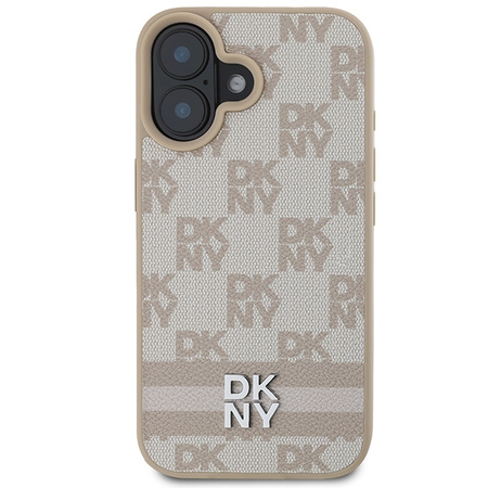 DKNY CASE DO IPHONE 16 6.1 Z PASKAMI PRINTED STRIPES I CHECKERED PATTERN