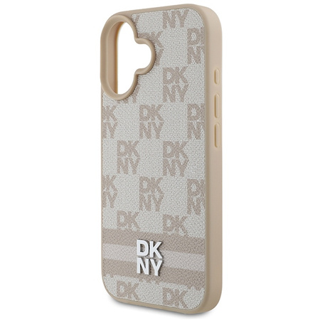 DKNY CASE DO IPHONE 16 6.1 Z PASKAMI PRINTED STRIPES I CHECKERED PATTERN