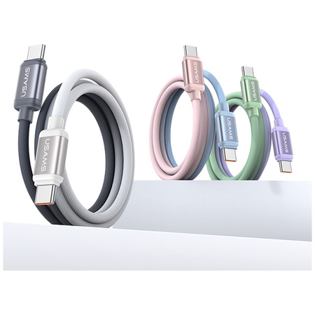 USAMS KABEL USB-C 60W PD DO TELEFONÓW 1.2M BICOLOR SERIES SZYBKIE