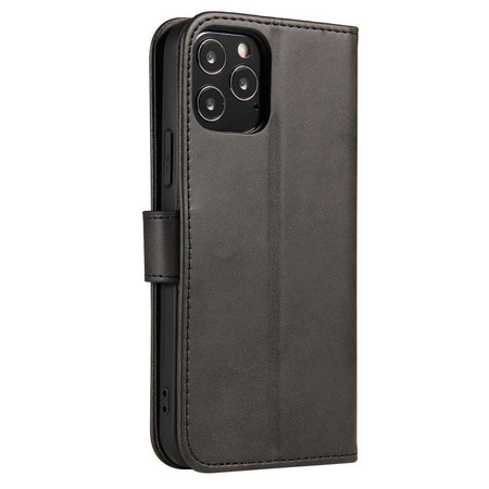 Magnet Case elegancki futerał etui pokrowiec z klapką i funkcją podstawki Honor Magic3 Pro czarny