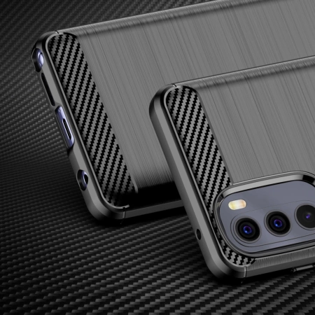 HURTEL CARBON CASE ELASTYCZNE ETUI DO MOTOROLA MOTO G STYLUS 2022 OCHRONA