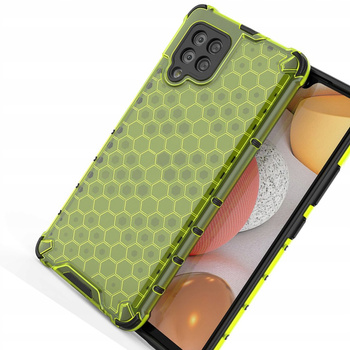 HURTEL POKROWIEC DO SAMSUNG GALAXY A42 5G Z PANCERNYM ETUI ŻELOWA RAMKA