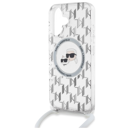 KARL LAGERFELD CASE DO IPHONE 16 6.1 DO MAGSAFE TRANSPARENT CROSSBODY