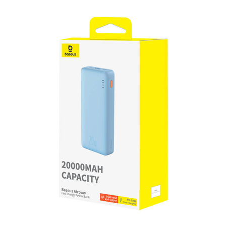 BASEUS POWERBANK 20000MAH DO TELEFONÓW 20W Z FUNKCJĄ SZYBKIEGO ŁADOWANIA